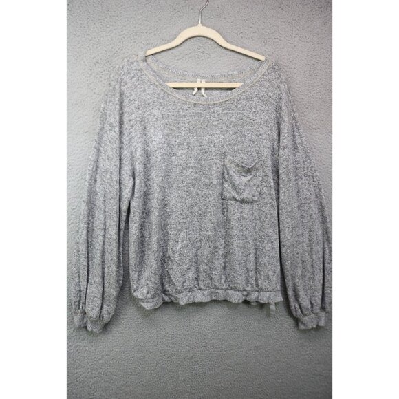 Anthropologie Long Puff Sleeves Oversized Sweater-Size Large-Boho-Viscose-Soft - Picture 1 of 10
